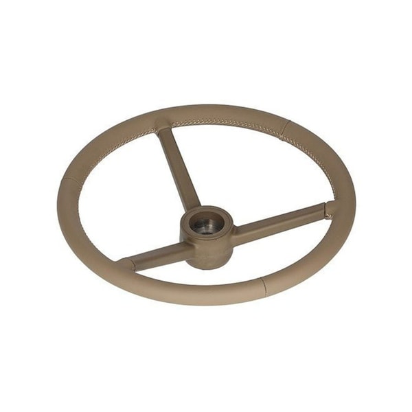 Aic Replacement Parts Brown Leather Wrapped Steering Wheel Fits John Deere RE282643 1404-4804 5075M FRS90-0043 - main